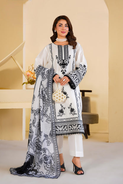 Lawn Embroidered Kurta 3P - G2396