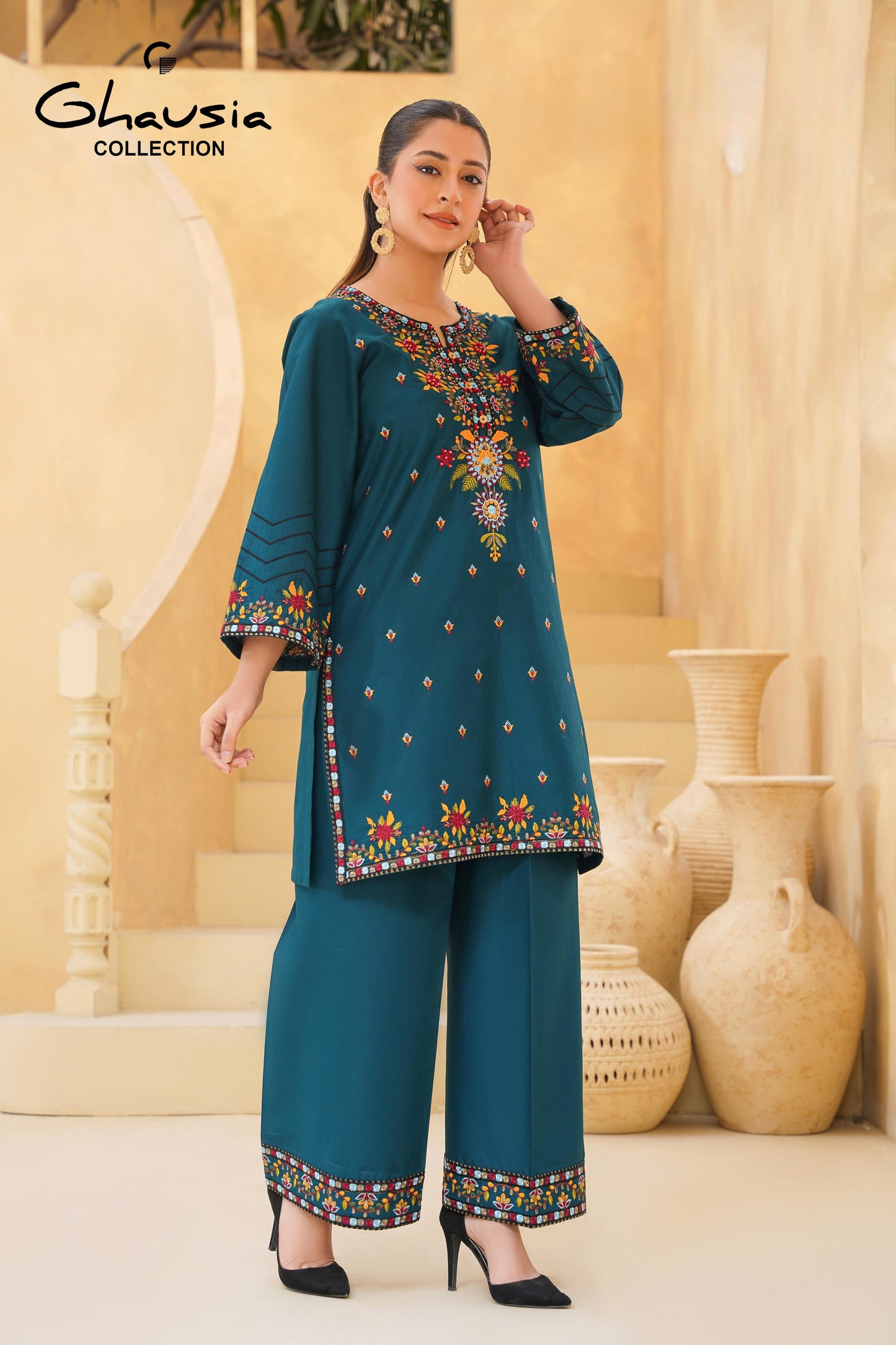 Lawn Embroidered kurti 2P - G2298