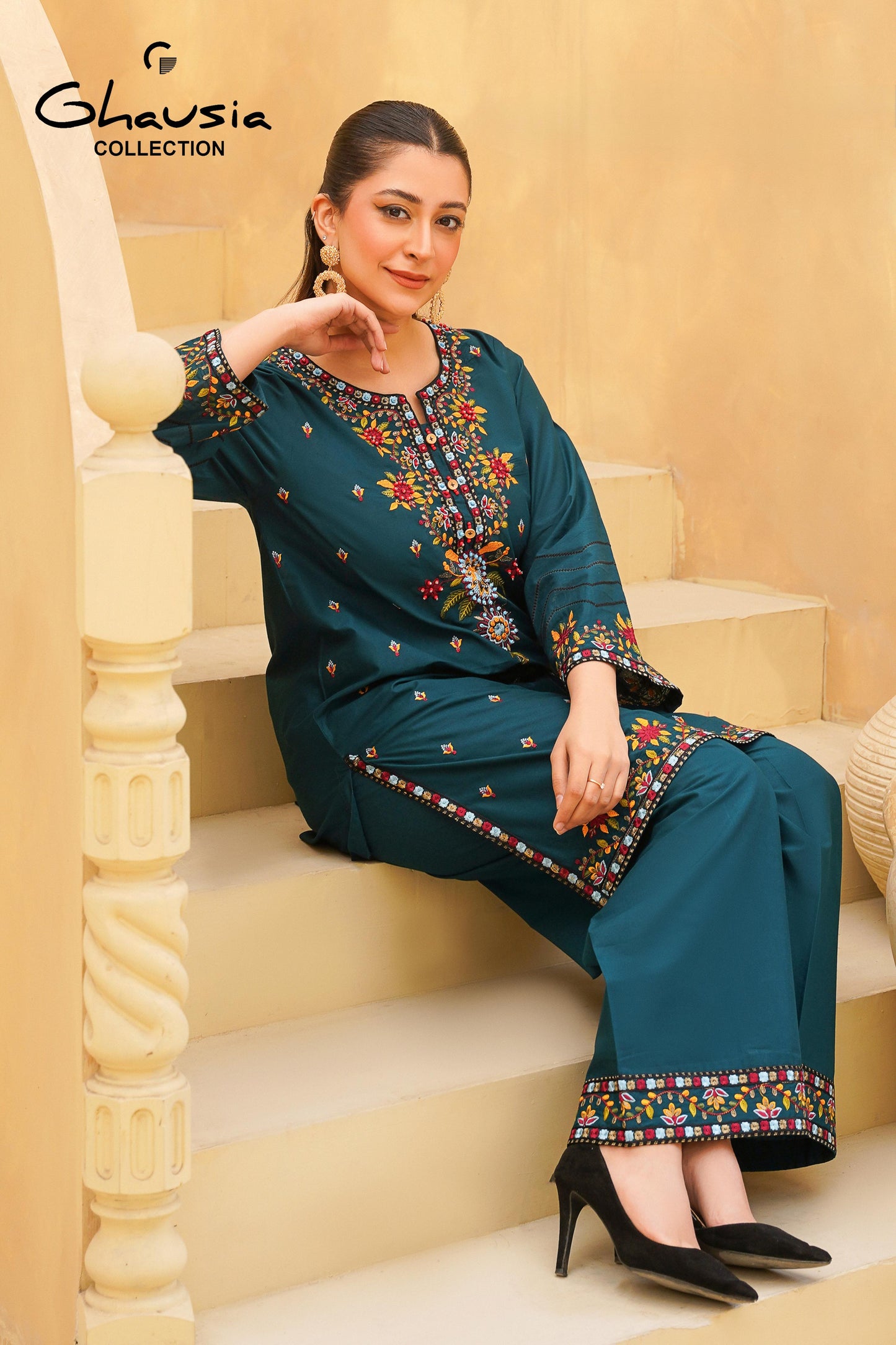 Lawn Embroidered kurti 2P - G2298