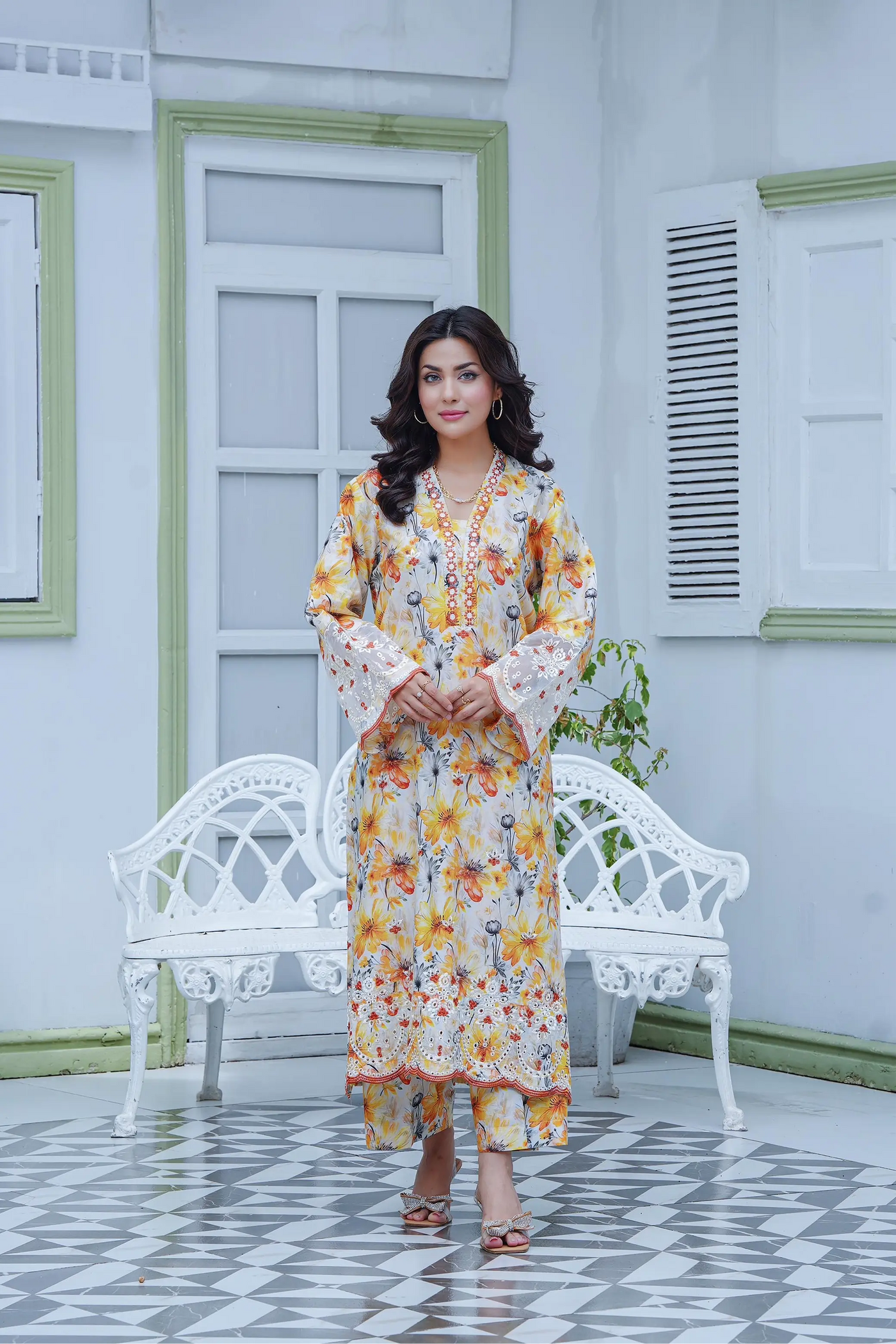 Digital Print Embroidered Lawn 2pc Ghausia Collection