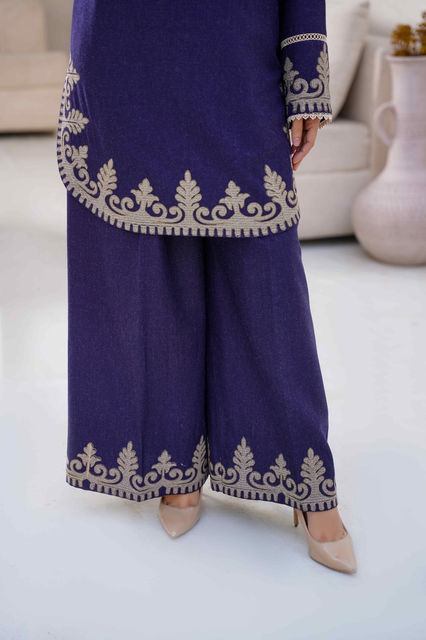 Embroidered  Wool 2pc Kurta - G2267