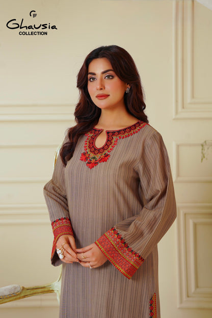 Embroidered Cambric Cotton 2pc -  G2189