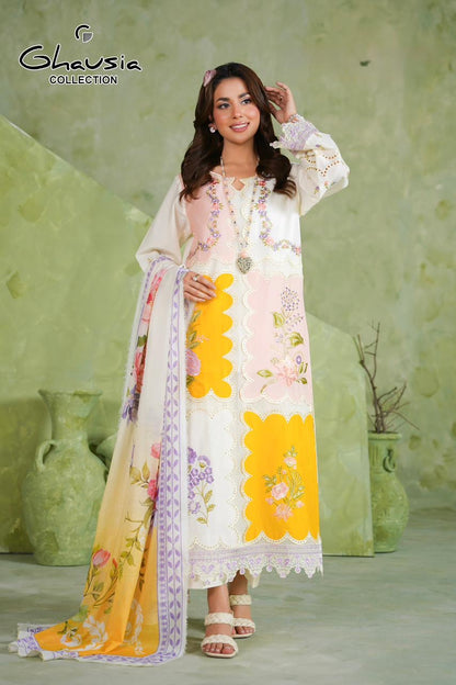 Lawn Embroidered Kurta 3P - G2406