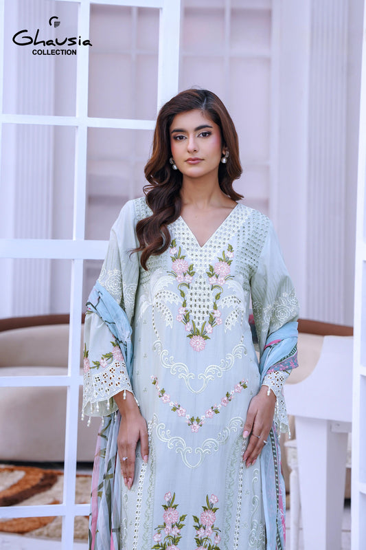 Lawn Embroidered Kurta 3P - G2156