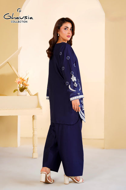 Printed Lawn Kurta 2P With Farshi Shalwar - G2403