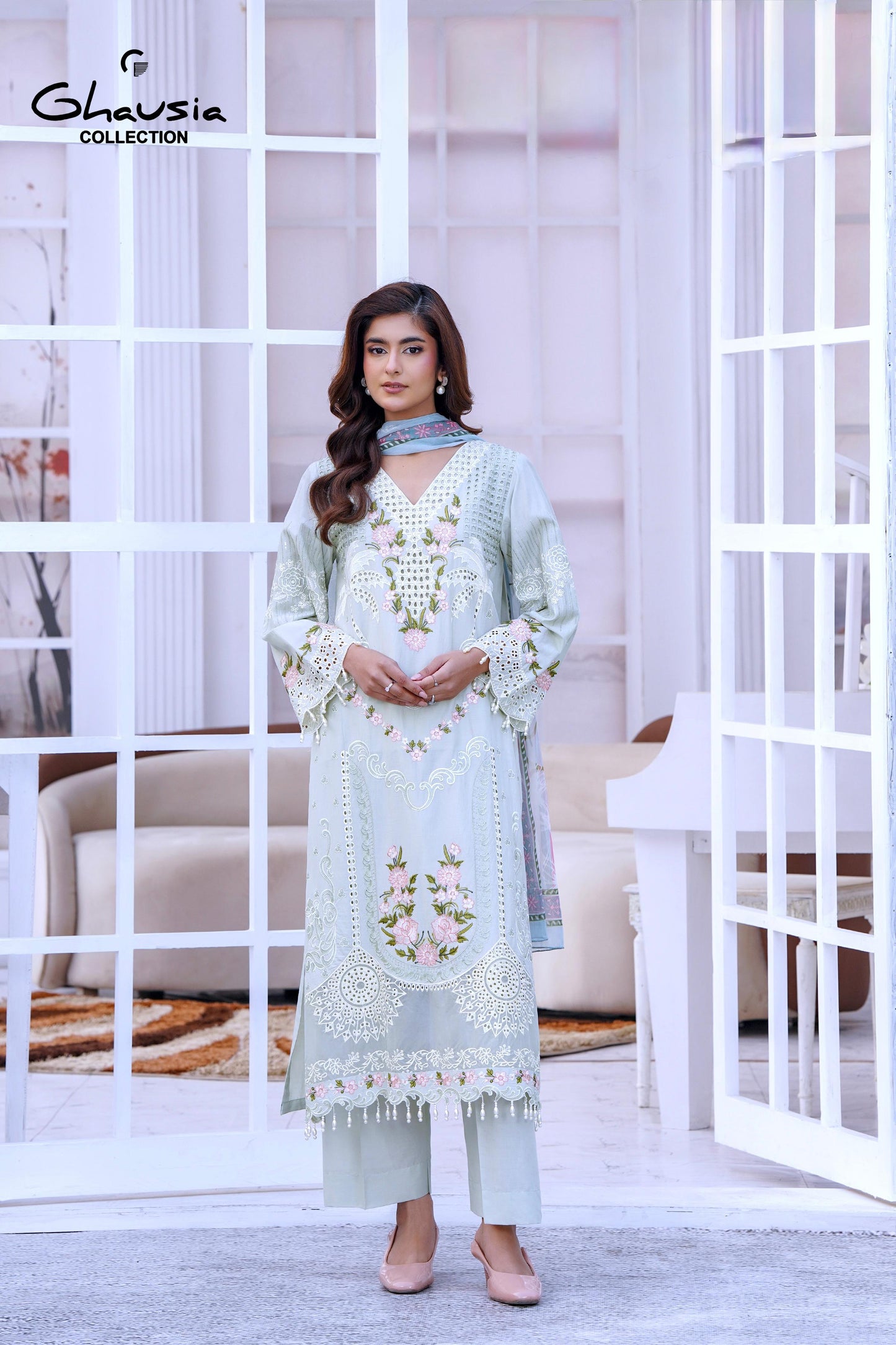 Lawn Embroidered Kurta 3P - G2156