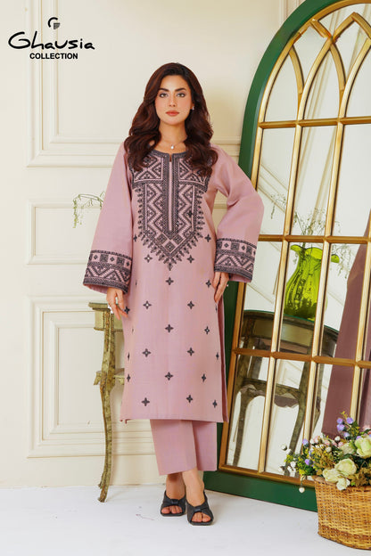 Embroidered Cambric Cotton 2pc - G2188