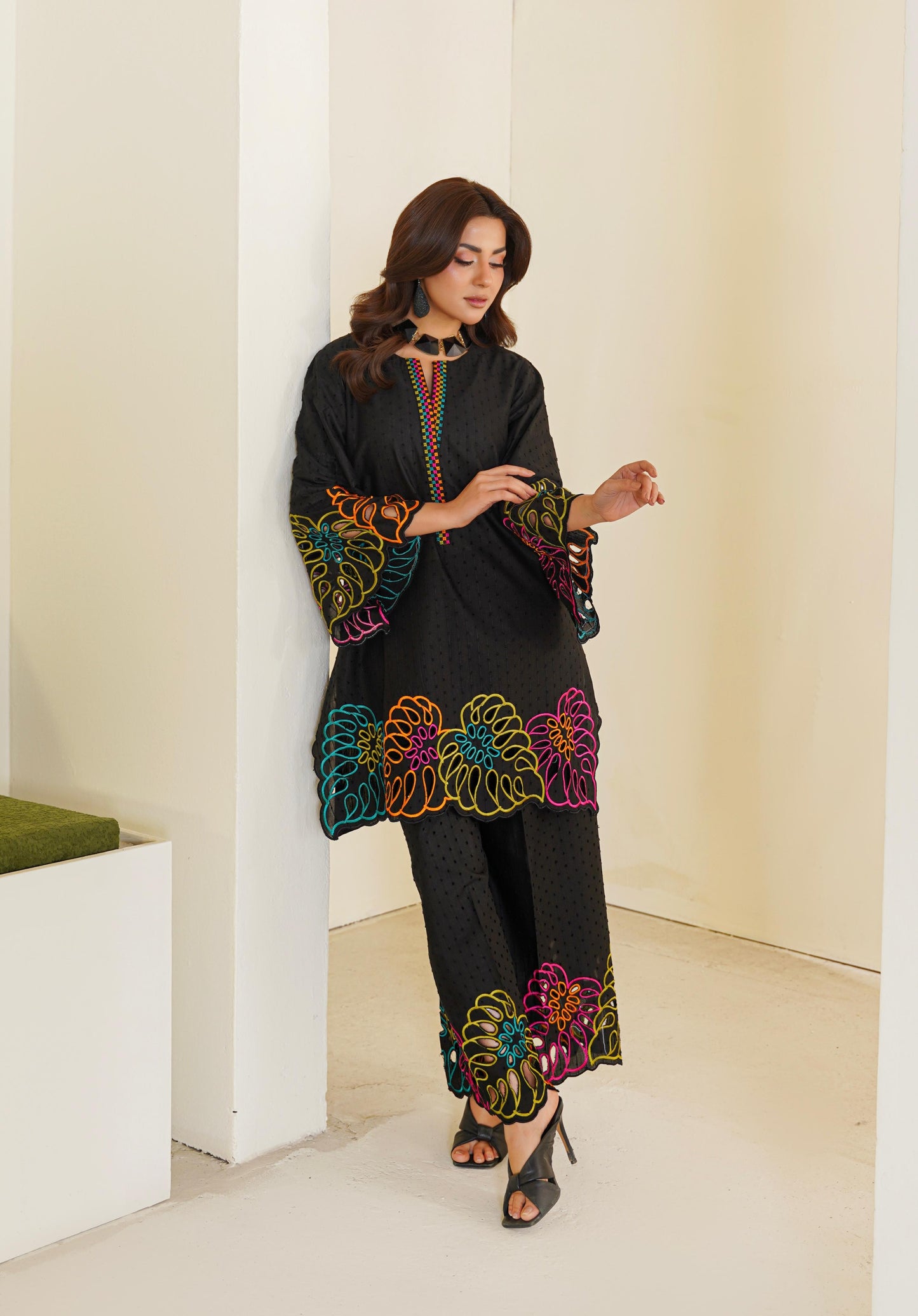 Lawn Embroidered kurti 2P - G2299