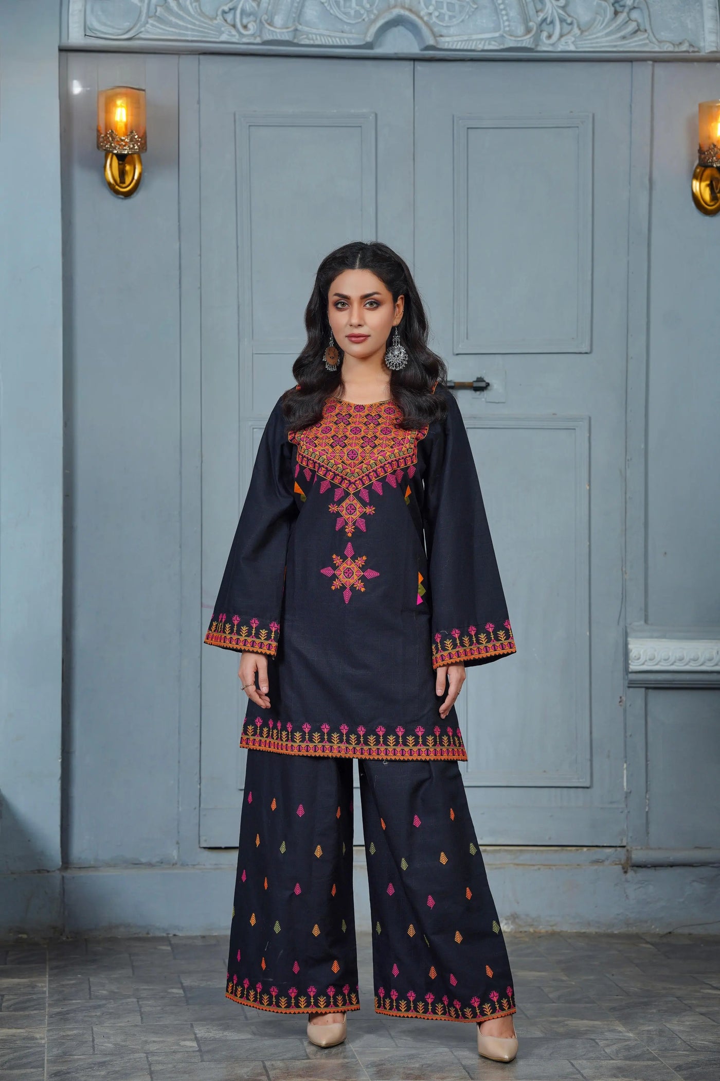 Embroidered Cambric Cotton 2pc ~ G1904 Ghausia Collection