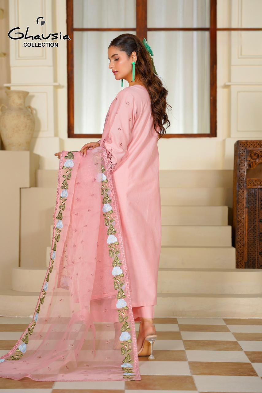 Lawn Embroidered Kurta 3P - G2356