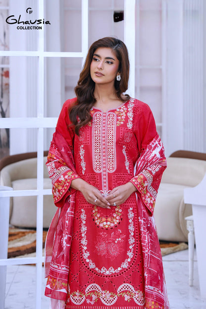 Lawn Embroidered Kurta 3P - G2135