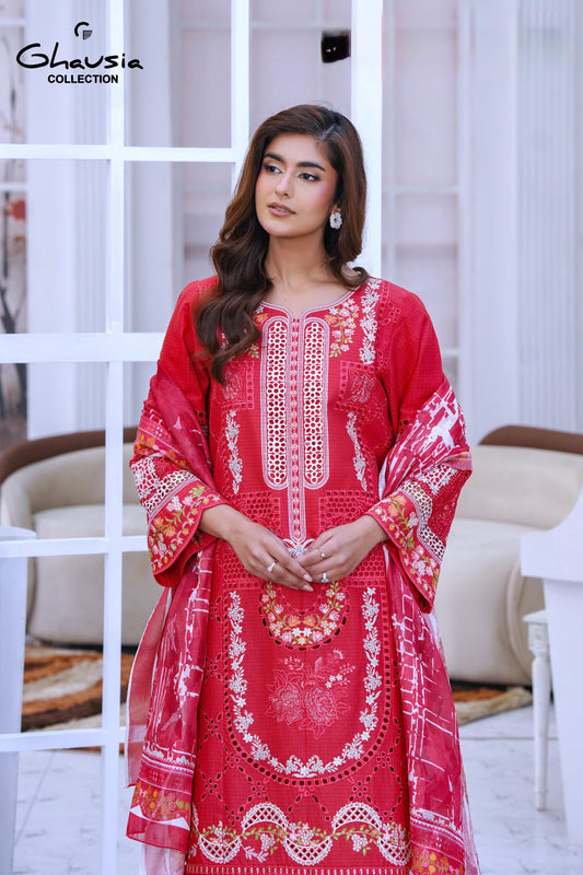 Lawn Embroidered Kurta 3P - G2135