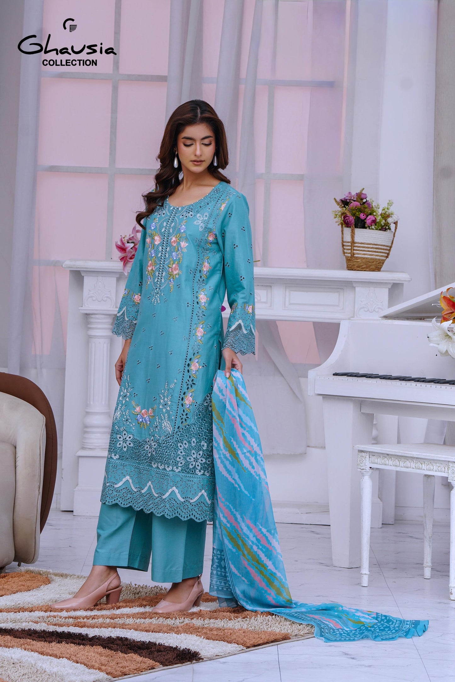 Lawn Embroidered Kurta 3P - G2161