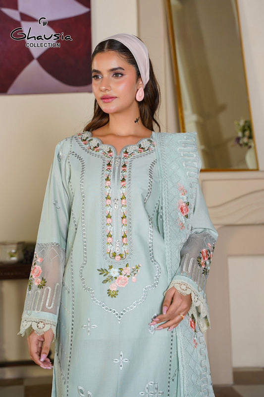 Lawn Embroidered Kurta 3P - G2352