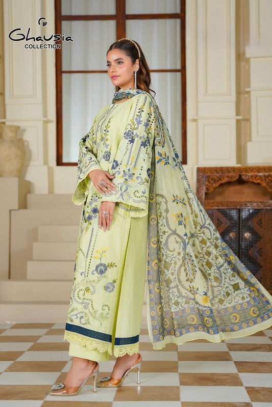 Lawn Embroidered Kurta 3P - G2363