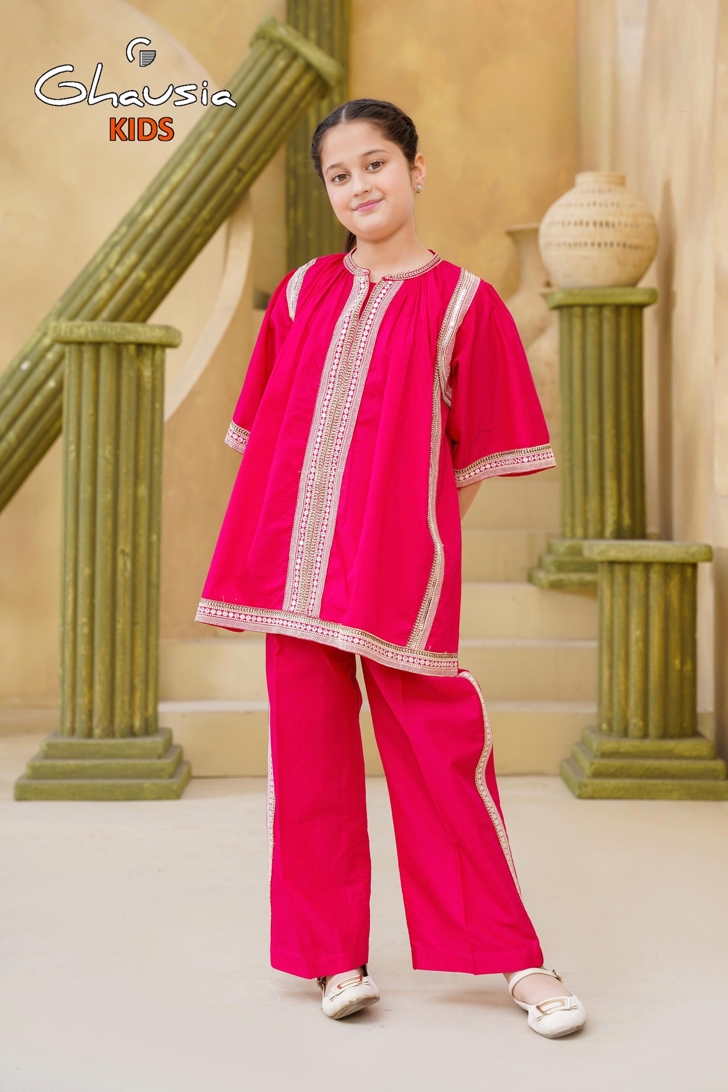 Kids Embroidered Lawn Kurta 2P - GK289