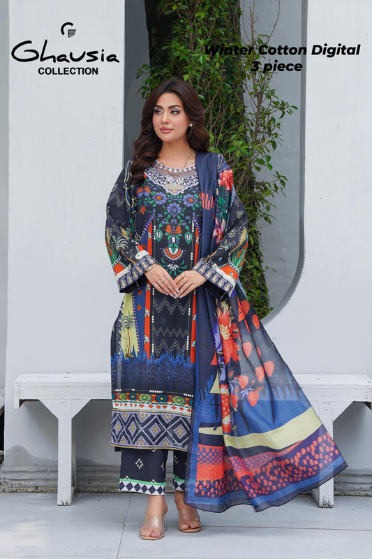 Winter Digital Cotton 3 Piece