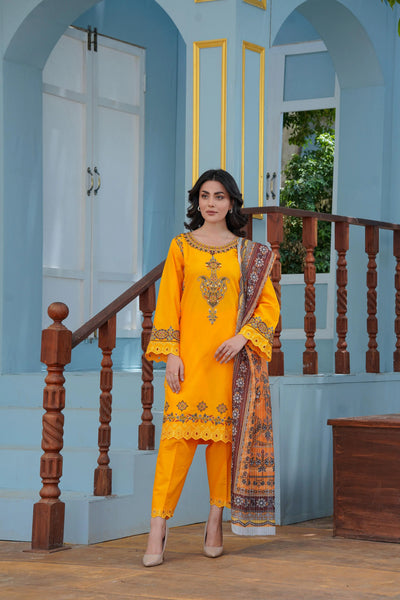 Embroidered lawn 2pcs,  G1843 Ghausia Collection