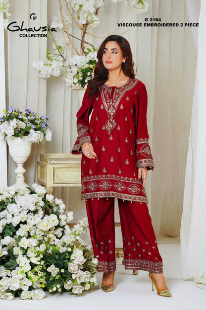Viscouse Embroidered 2pc - G2188