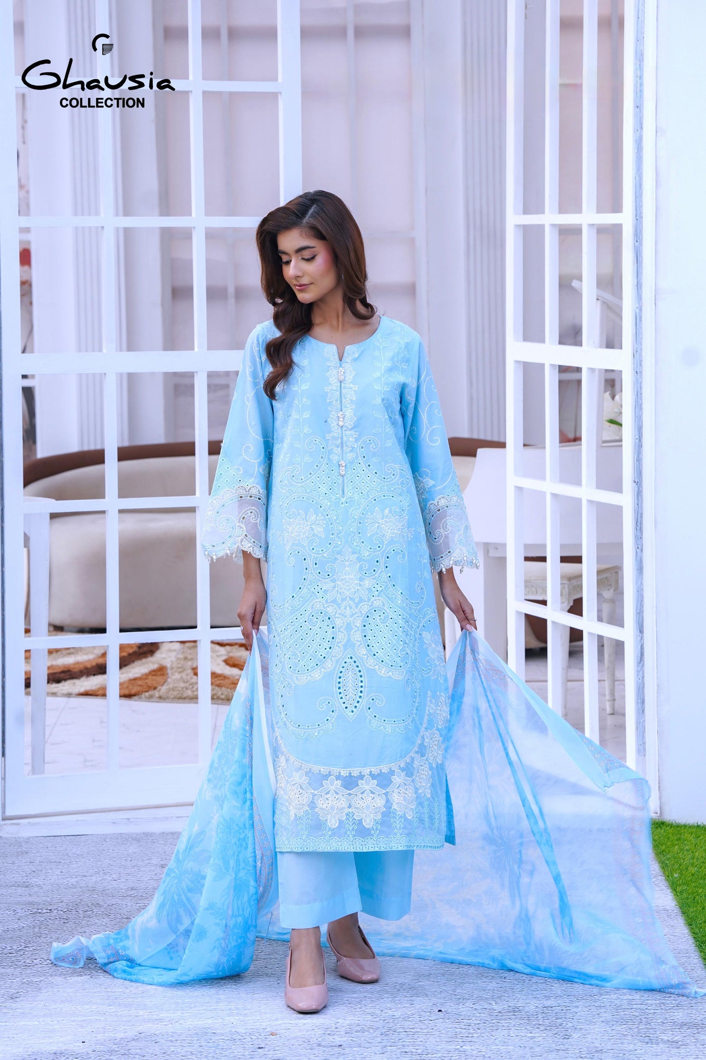 Lawn Embroidered Kurta 3P - G2153