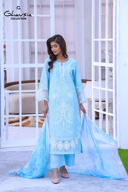 Lawn Embroidered Kurta 3P - G2153