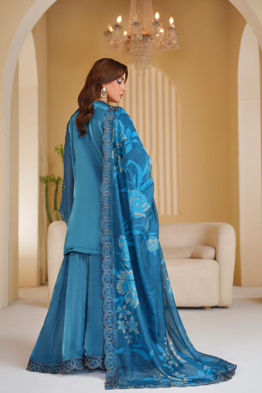 Embroidered Silk 3 Piece