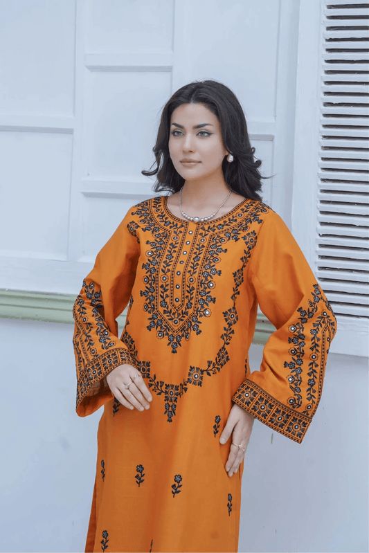 Embroidered Cambric Cotton 2pc ~ G1919 - Ghausia Collection