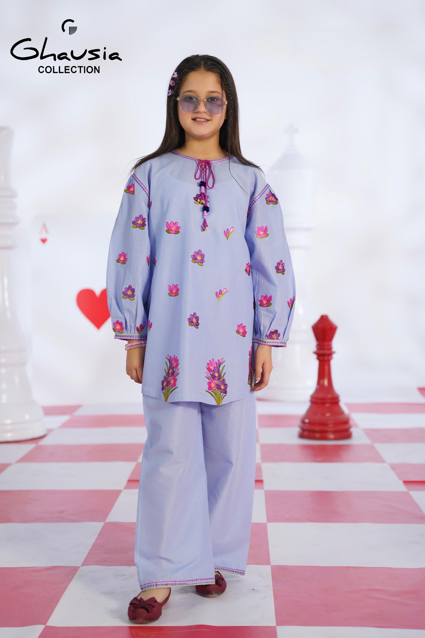 Kids Embroidered Lawn Kurta 2P - GK329