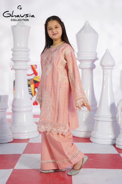 Kids Embroidered Lawn Kurta 2P
