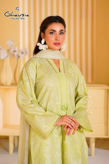 Lawn Embroidered Kurta 3P - G2399