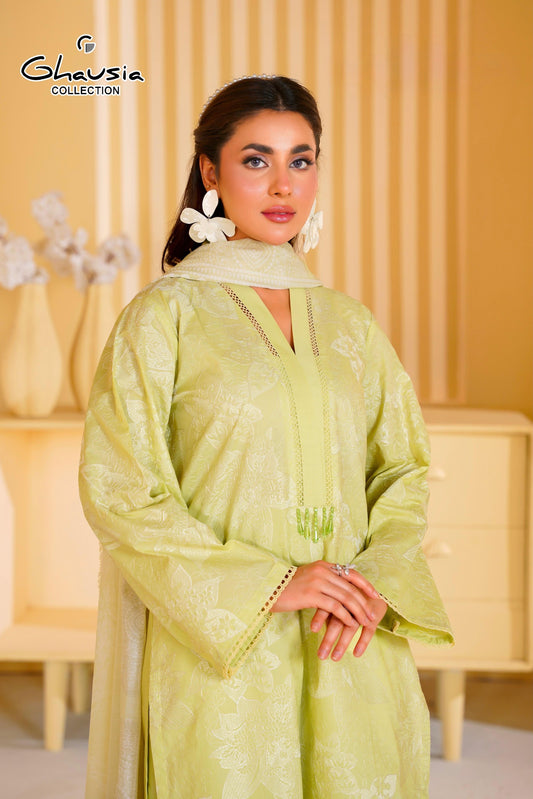 Lawn Embroidered Kurta 3P - G2399