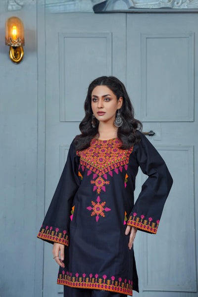 Embroidered Cambric Cotton 2pc ~ G1904 Ghausia Collection