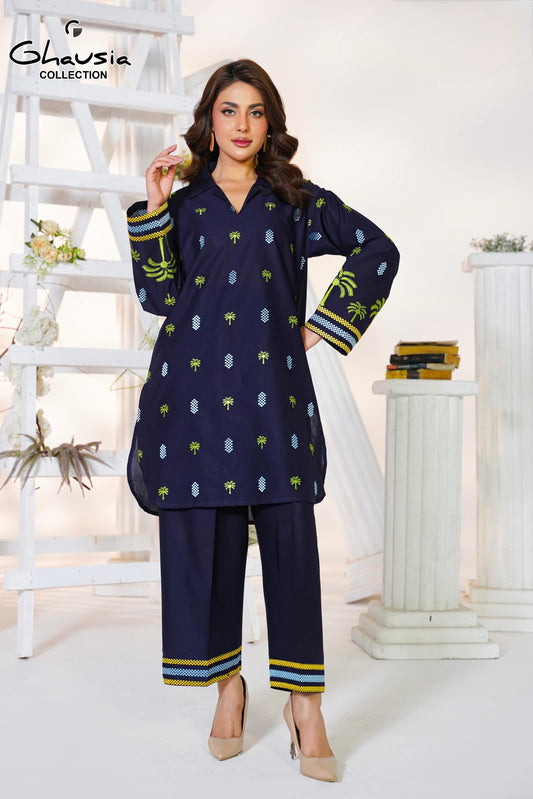 Lawn Embroidered kurti 2P - G2341