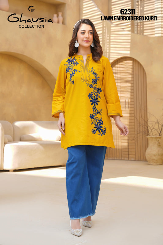 Lawn Embroidered Kurti 1P - G2311