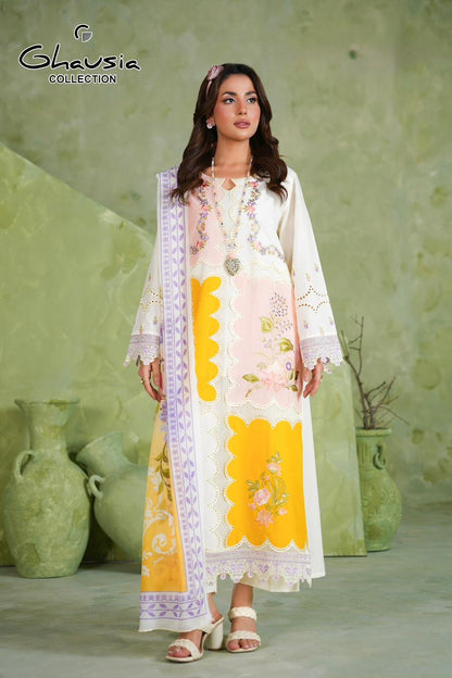 Lawn Embroidered Kurta 3P - G2406