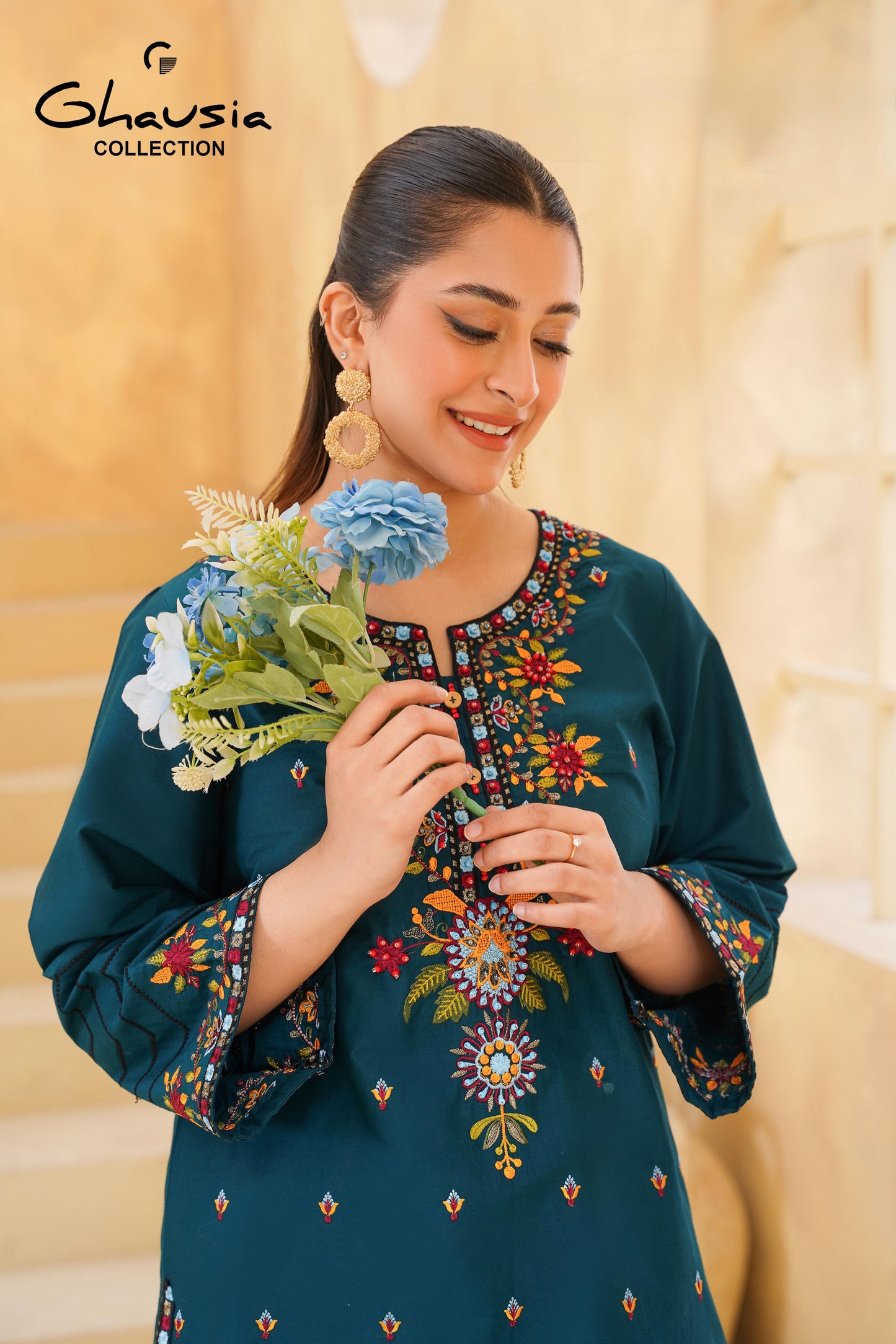 Lawn Embroidered kurti 2P - G2298