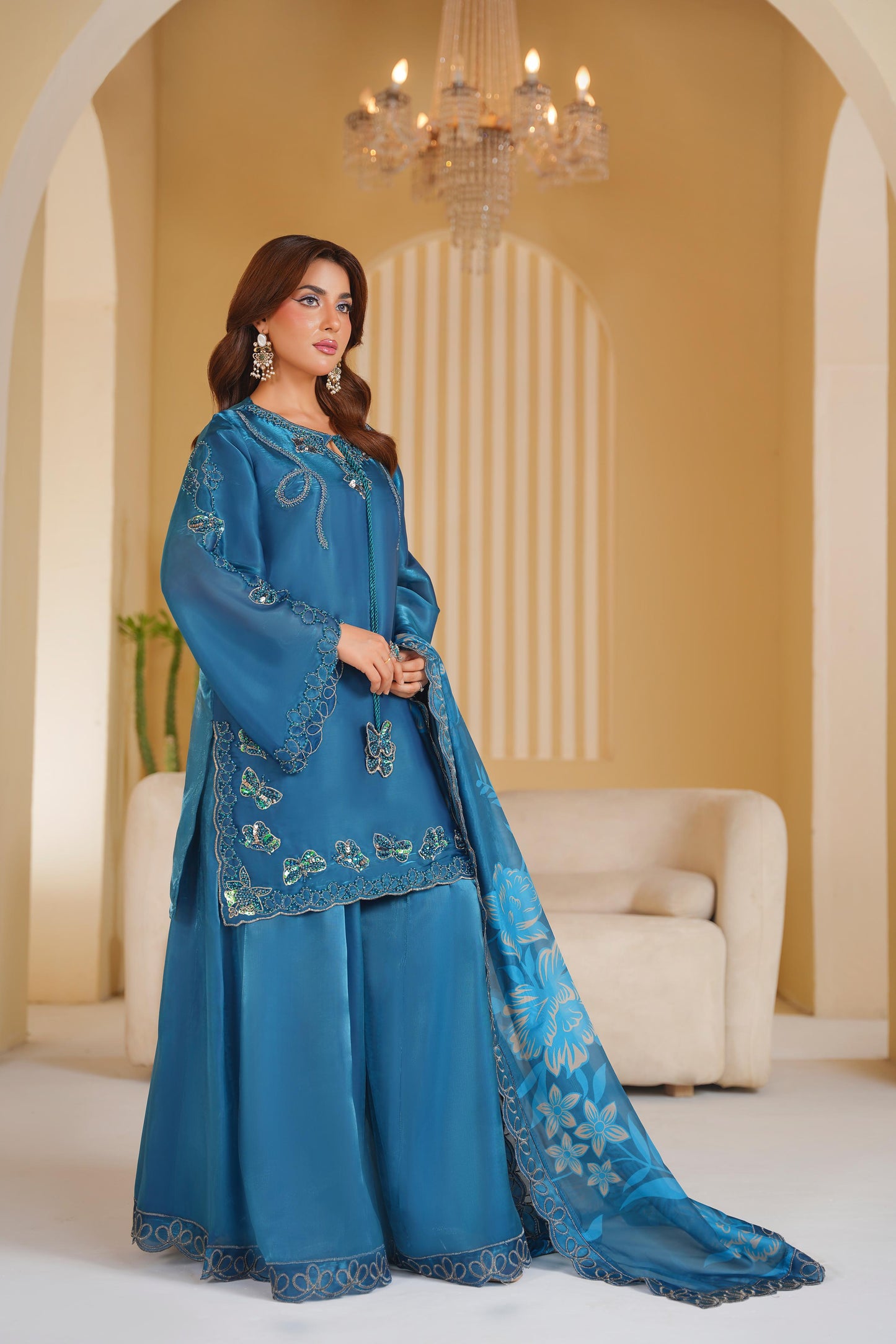 Embroidered Silk 3 Piece