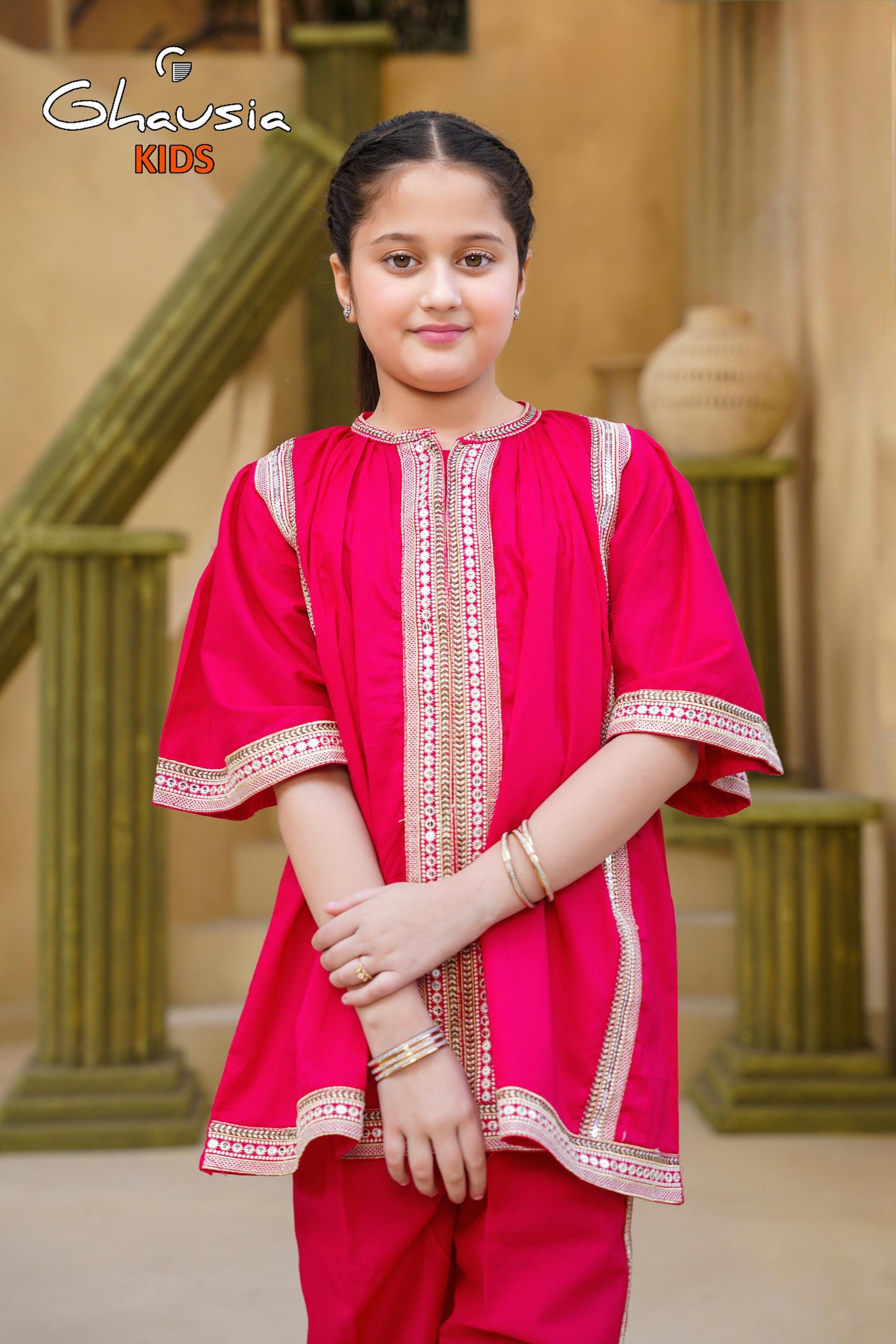 Kids Embroidered Lawn Kurta 2P - GK289