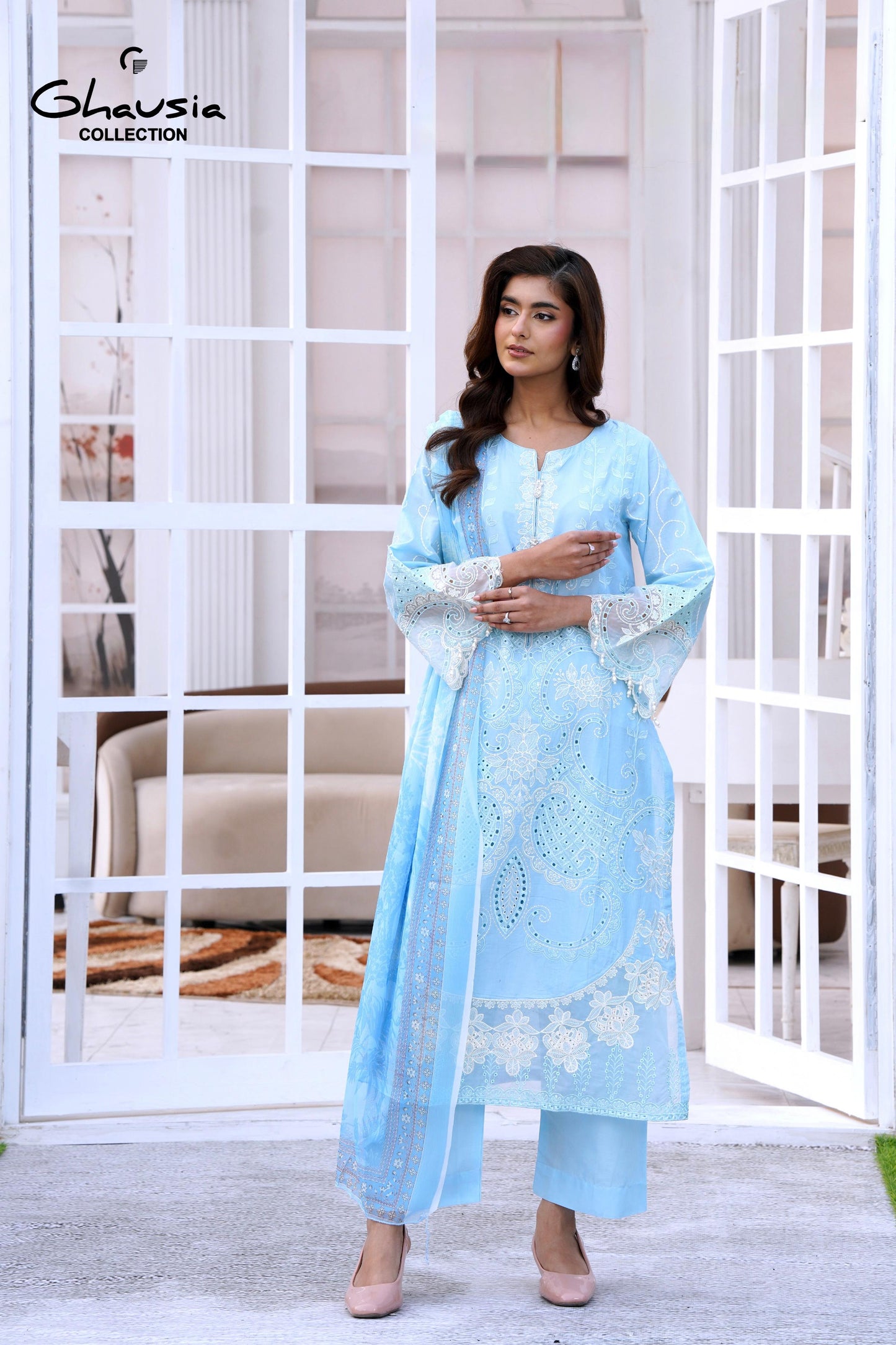 Lawn Embroidered Kurta 3P - G2153