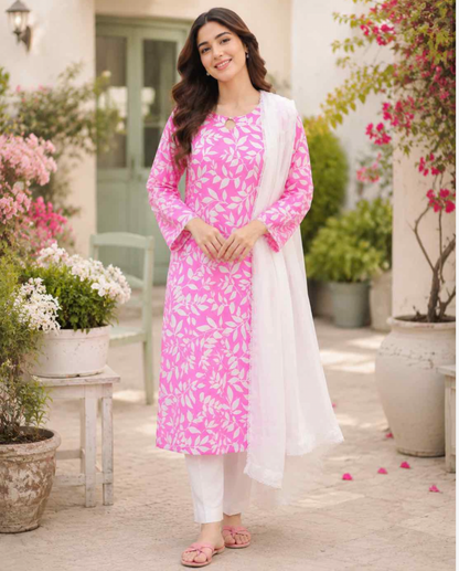Printed Lawn Kurta 3 Piece