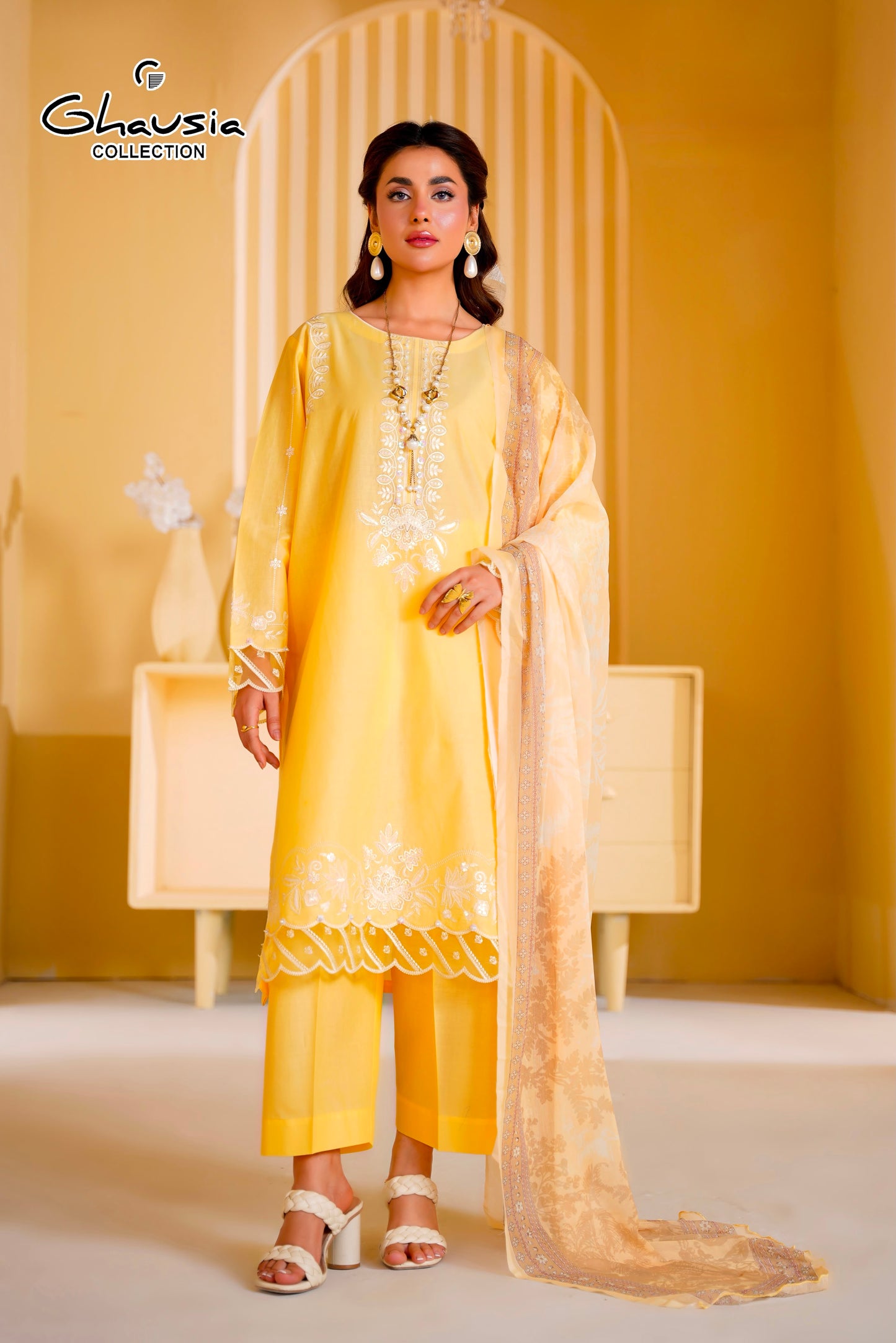 Lawn Embroidered Kurta 3P - G2401