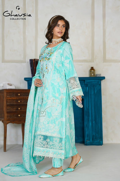 Lawn Embroidered Kurta 3P - G2367