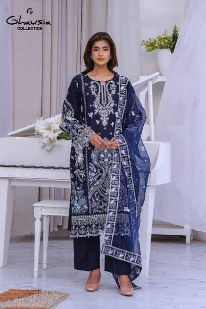 Lawn Embroidered Kurta 3P - G2196
