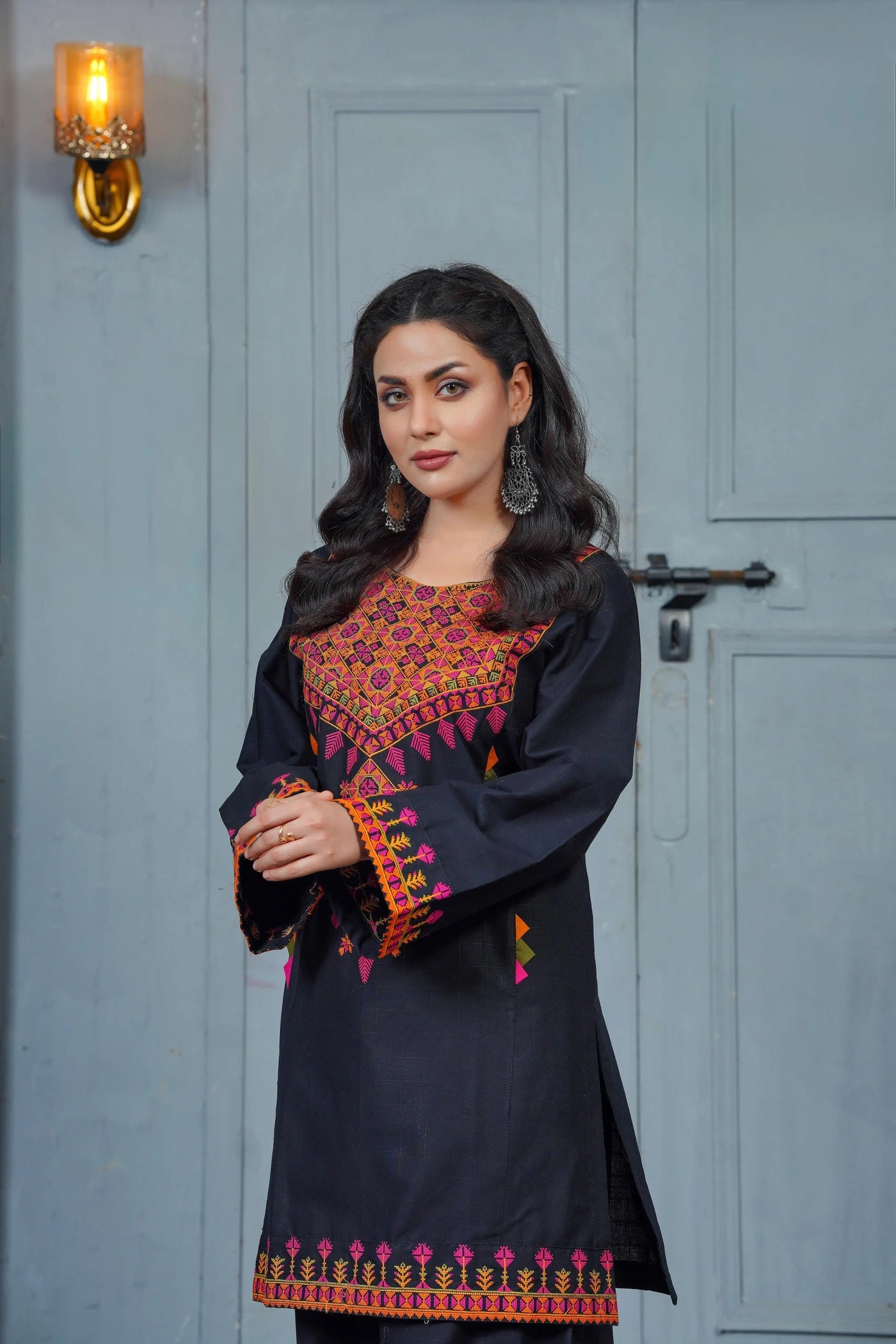 Embroidered Cambric Cotton 2pc ~ G1904 Ghausia Collection