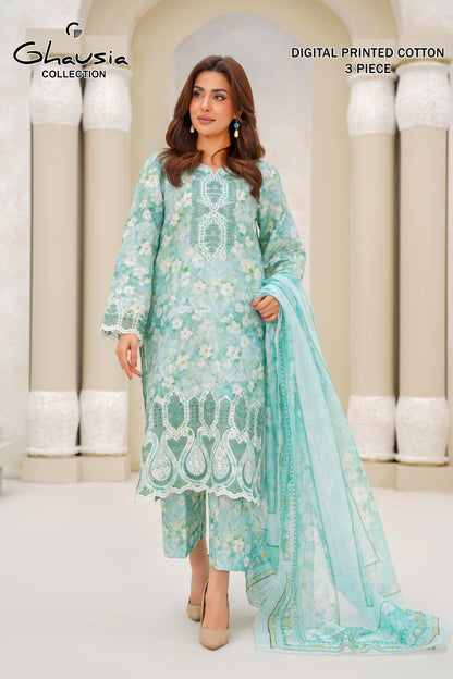 Cotton Digital Print Kurta 3P