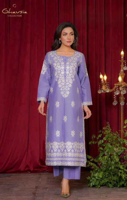 Embroidered Cambric Cotton 2pc ~ G1949 - Ghausia Collection