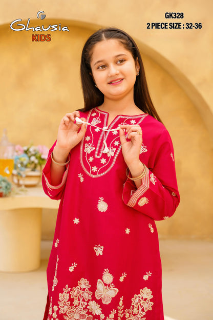 Kids Embroidered Lawn Kurta 2P - GK328