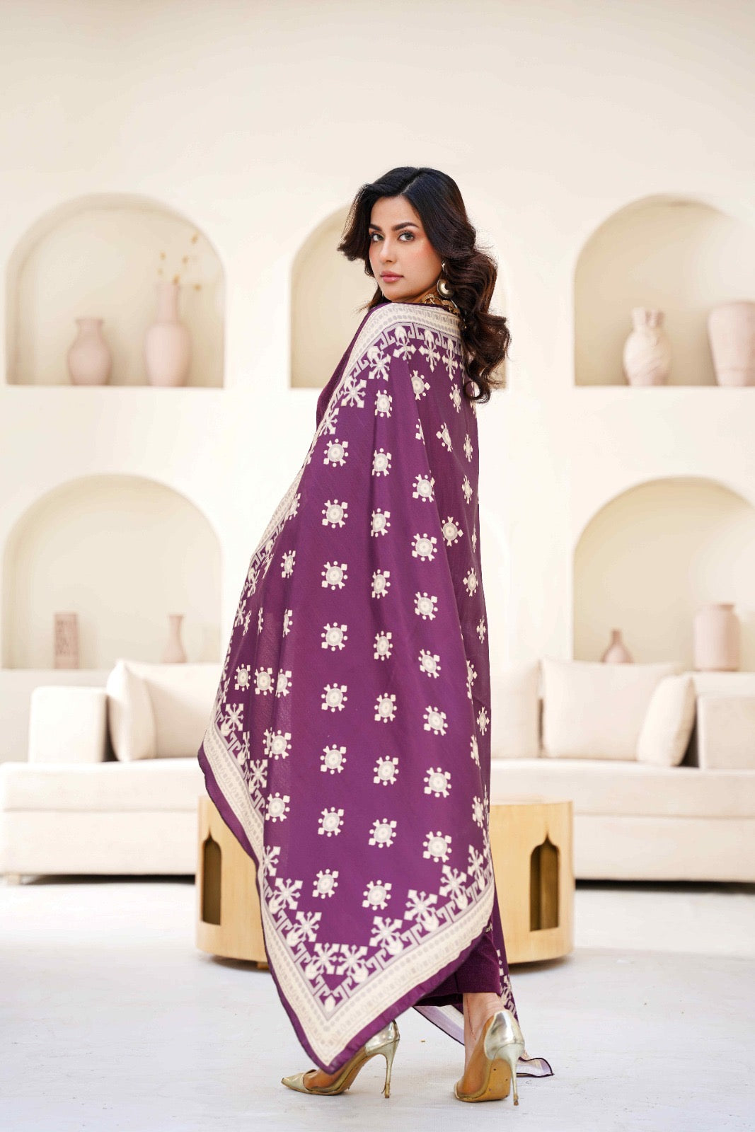 Embroidered  Wool 3pc Kurta -