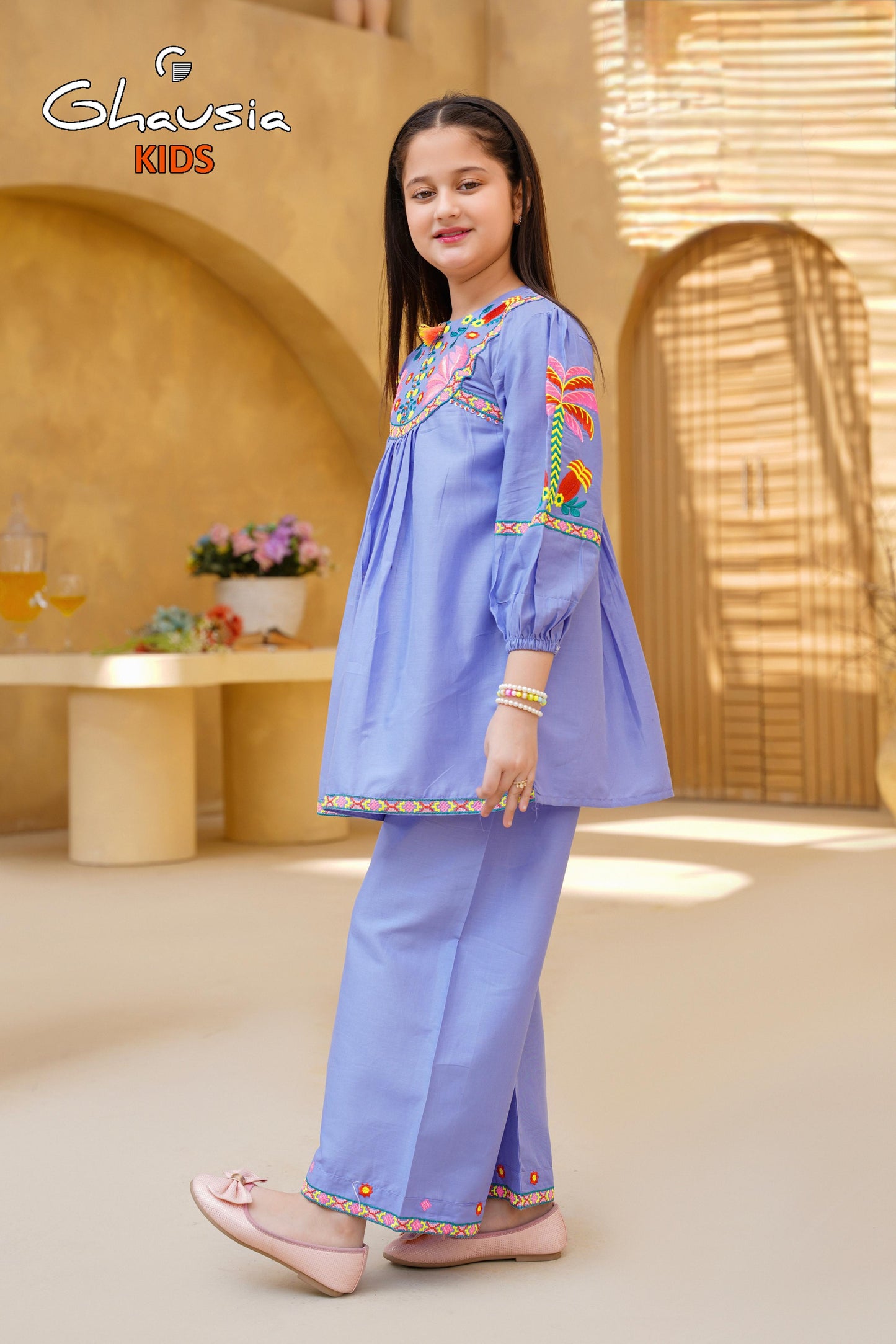 Kids Embroidered Lawn Kurta 2P - GK296