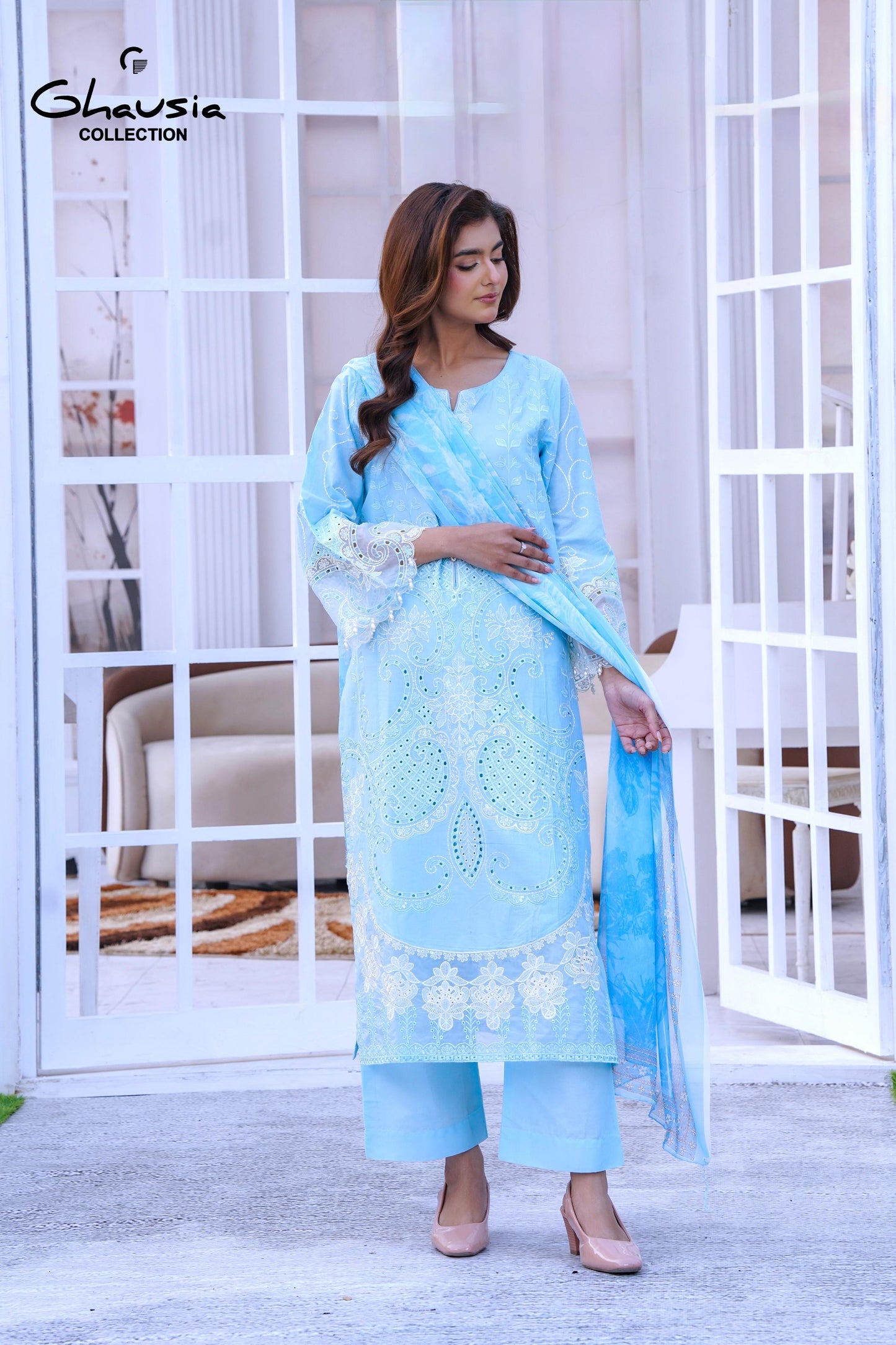 Lawn Embroidered Kurta 3P - G2153
